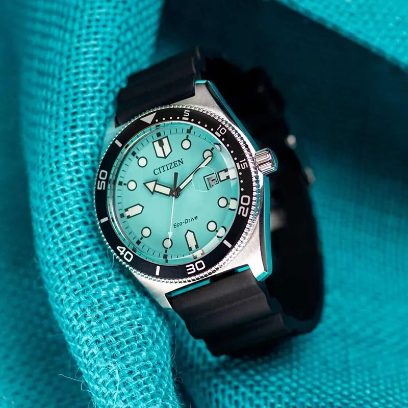 Citizen Eco-Drive Turquoise Tiffany Blue Dial Men's Watch | AW1760-14X